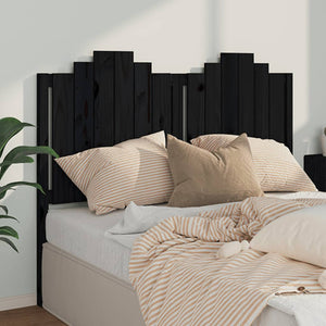 Schwarzes Kopfteil 146cm Kiefer Massivholz