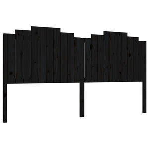 Schwarzes Kopfteil 206cm Kiefer Massivholz