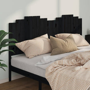 Schwarzes Kopfteil 206cm Kiefer Massivholz