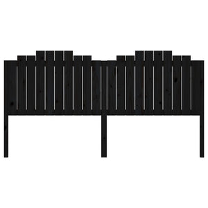 Schwarzes Kopfteil 206cm Kiefer Massivholz