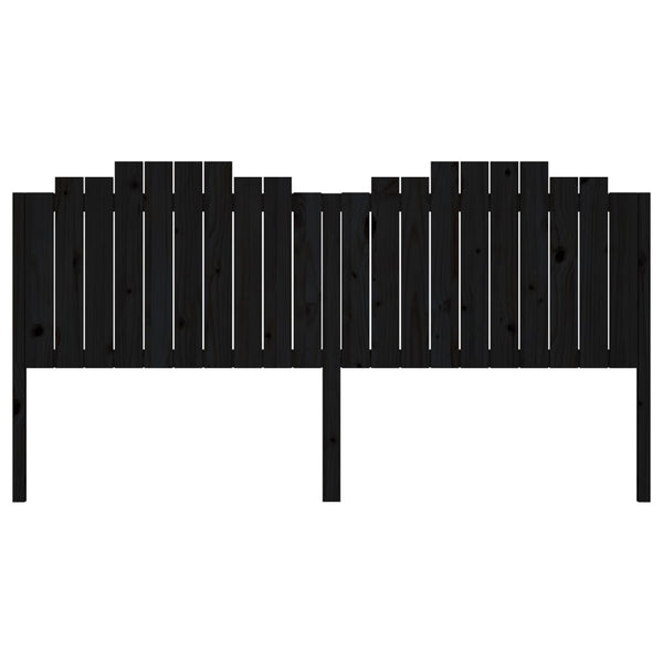 Schwarzes Kopfteil 206cm Kiefer Massivholz