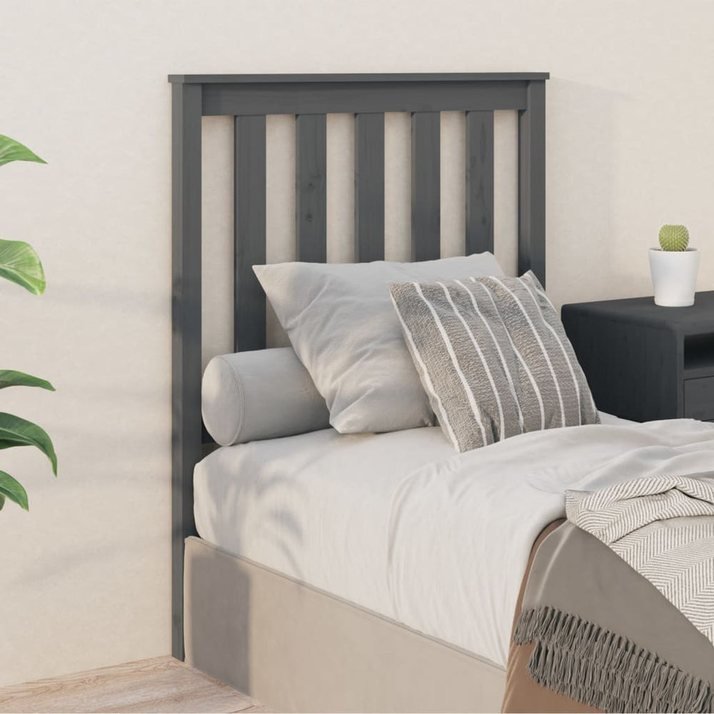 vidaXL Tête de lit gris 81x6x101 cm Pin massif
