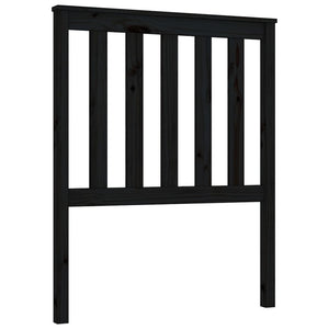 Schwarzes Kopfteil 81cm Kiefer Massivholz