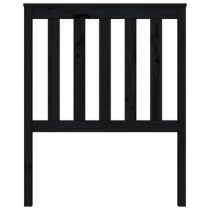 Schwarzes Kopfteil 81cm Kiefer Massivholz