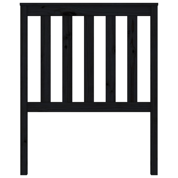 Schwarzes Kopfteil 81cm Kiefer Massivholz