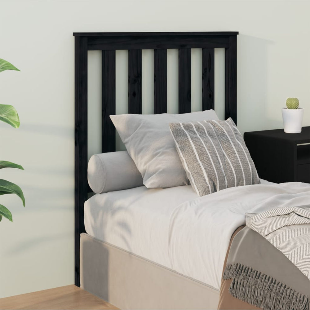 vidaXL Tête de lit Noir 81x6x101 cm Bois de pin massif