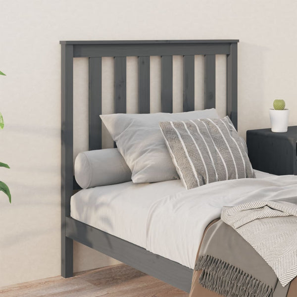 Graues Kiefer Massivholz Kopfteil 96cm