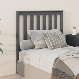 Graues Kiefer Massivholz Kopfteil 96cm
