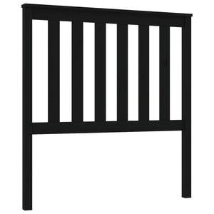 Schwarzes Kopfteil 96 cm Kiefer Massivholz