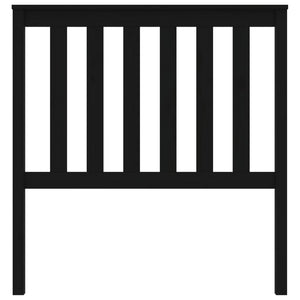Schwarzes Kopfteil 96 cm Kiefer Massivholz