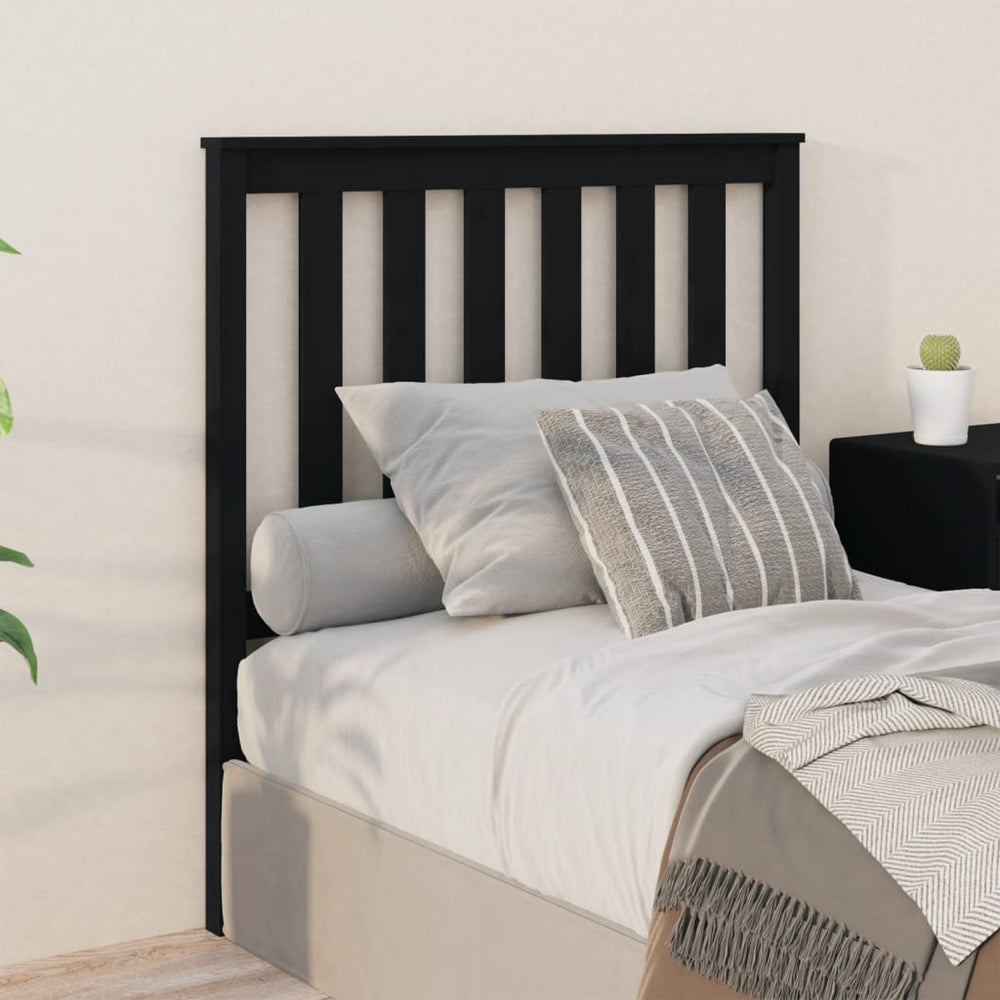 vidaXL Tête de lit Noir 96x6x101 cm Bois de pin massif
