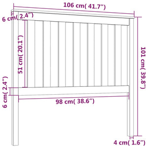 Kopfteil 106cm Kiefer Massivholz