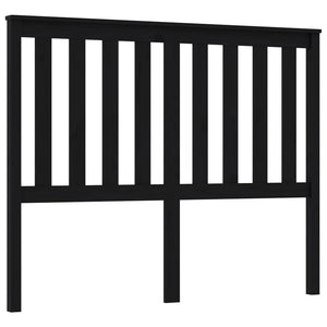 Schwarzes Kopfteil 126 cm Kiefer Massivholz