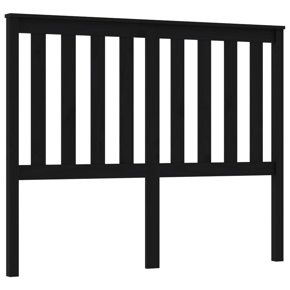 vidaXL Tête de lit Noir 146x6x101 cm Bois de pin massif