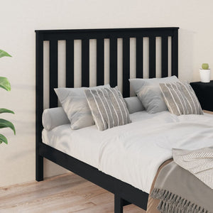 Schwarzes Kopfteil 146cm Kiefer Massivholz