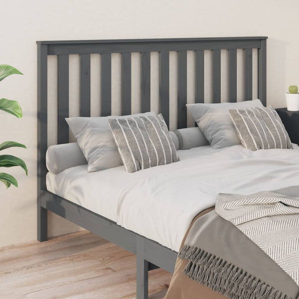 Graues Kiefer Massivholz Kopfteil 166cm
