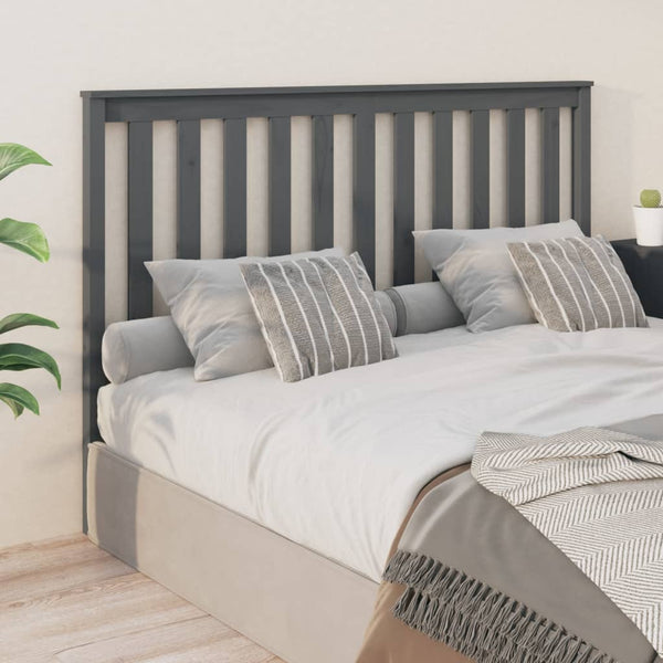 Graues Kiefer Massivholz Kopfteil 166cm