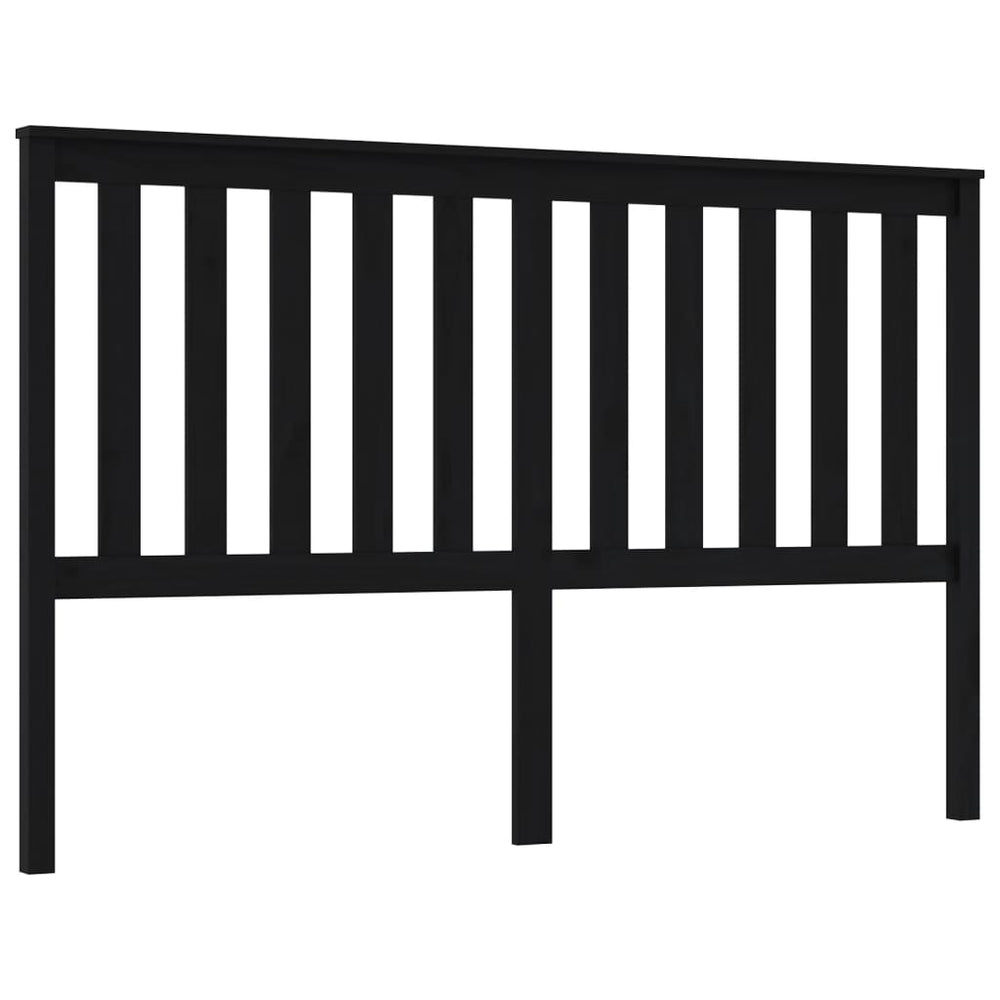 vidaXL Tête de lit Noir 166x6x101 cm Bois de pin massif
