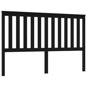 Schwarzes Kopfteil 166cm Kiefer Massivholz