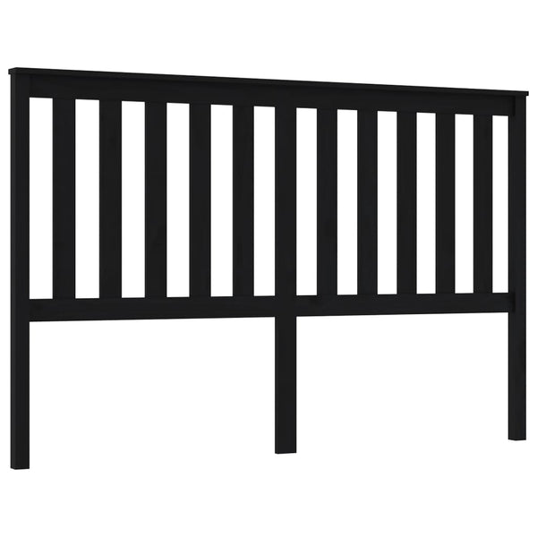 Schwarzes Kopfteil 166cm Kiefer Massivholz