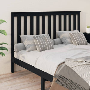 Schwarzes Kopfteil 166cm Kiefer Massivholz