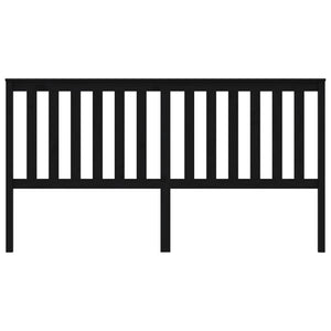 Schwarzes Kopfteil 186 cm Kiefer Massivholz