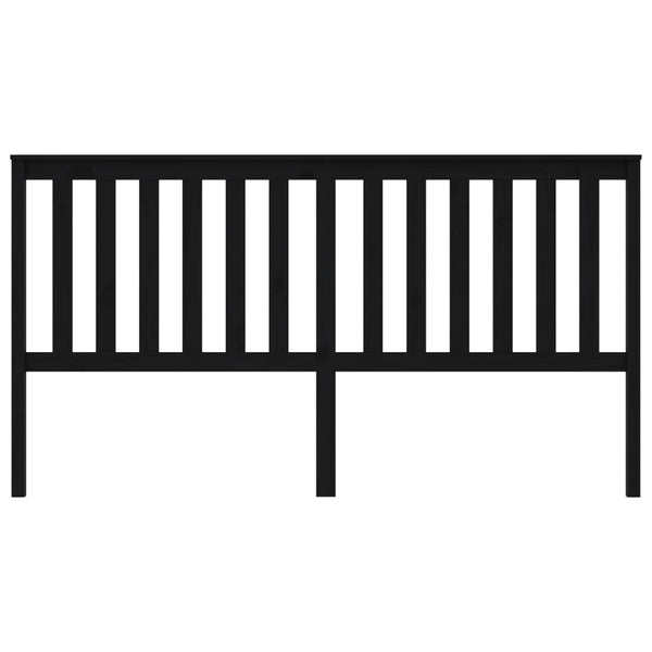 Schwarzes Kopfteil 186 cm Kiefer Massivholz