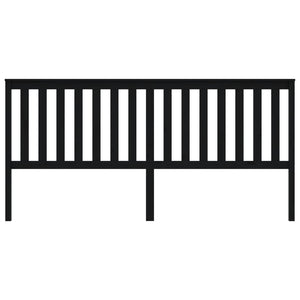 Schwarzes Kopfteil 206cm Kiefer Massivholz