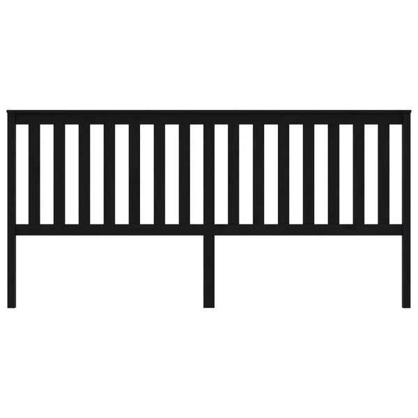 Schwarzes Kopfteil 206cm Kiefer Massivholz