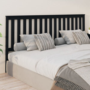 Schwarzes Kopfteil 206cm Kiefer Massivholz