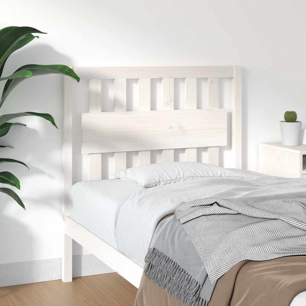 vidaXL Tête de lit blanc 95,5x4x100 cm Bois de pin massif