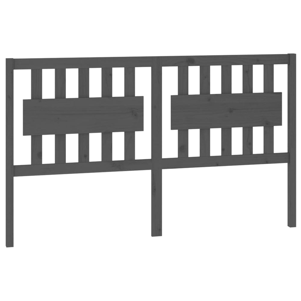 vidaXL Tête de lit gris 155,5x4x100 cm bois de pin massif