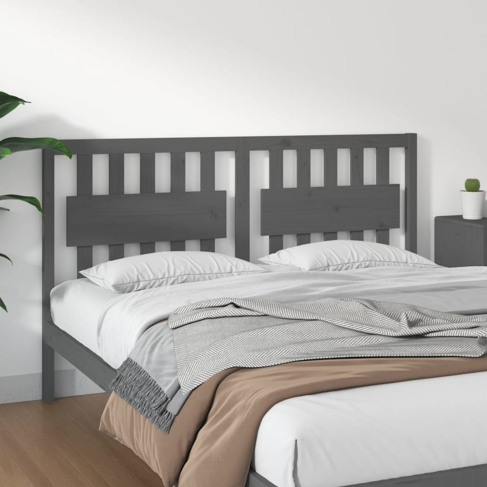 vidaXL Tête de lit gris 155,5x4x100 cm bois de pin massif