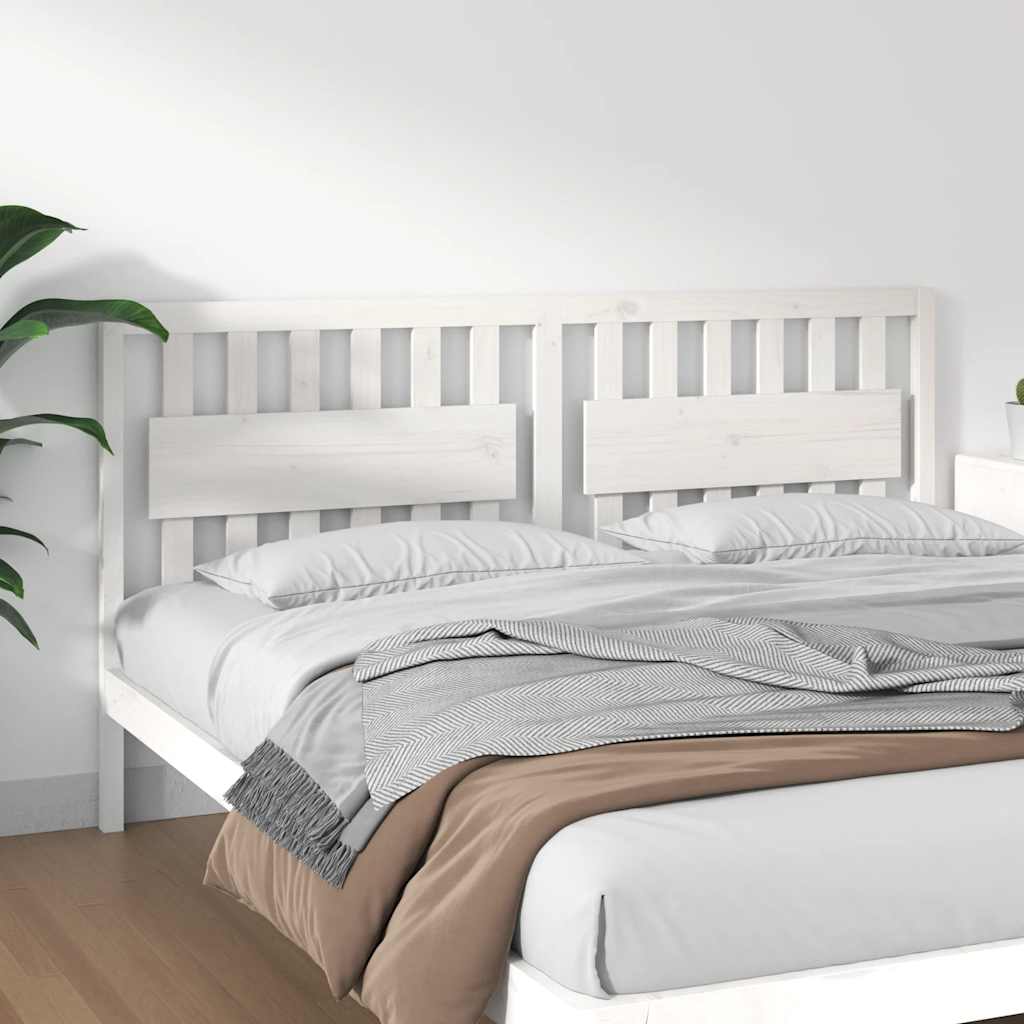 vidaXL Tête de lit Blanc 185,5x4x100 cm Bois de pin massif