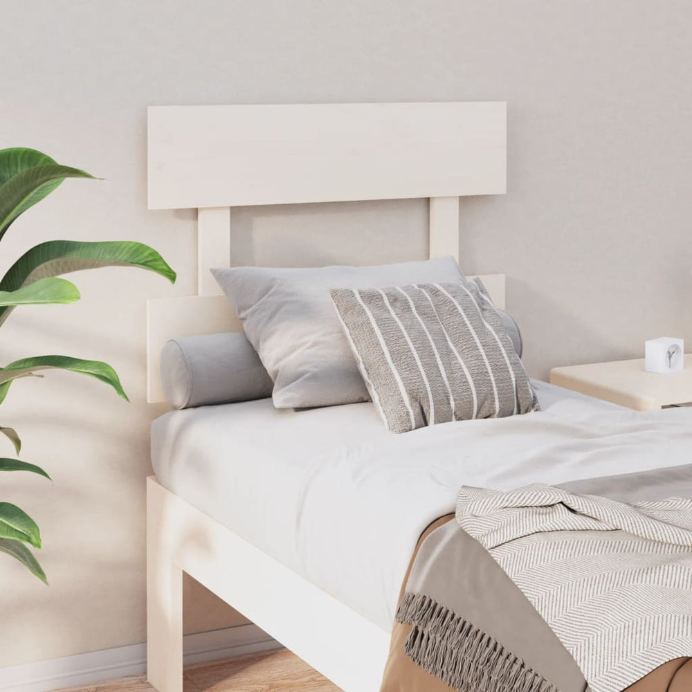 vidaXL Tête de lit Blanc 93,5x3x81 cm Bois de pin massif