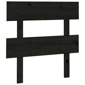 Schwarzes Kiefer Massivholz Kopfteil 103,5cm