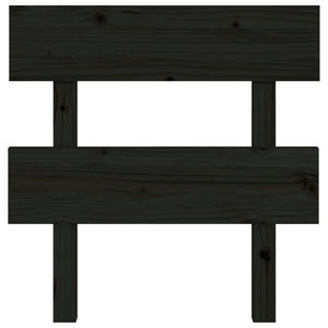 Schwarzes Kiefer Massivholz Kopfteil 103,5cm