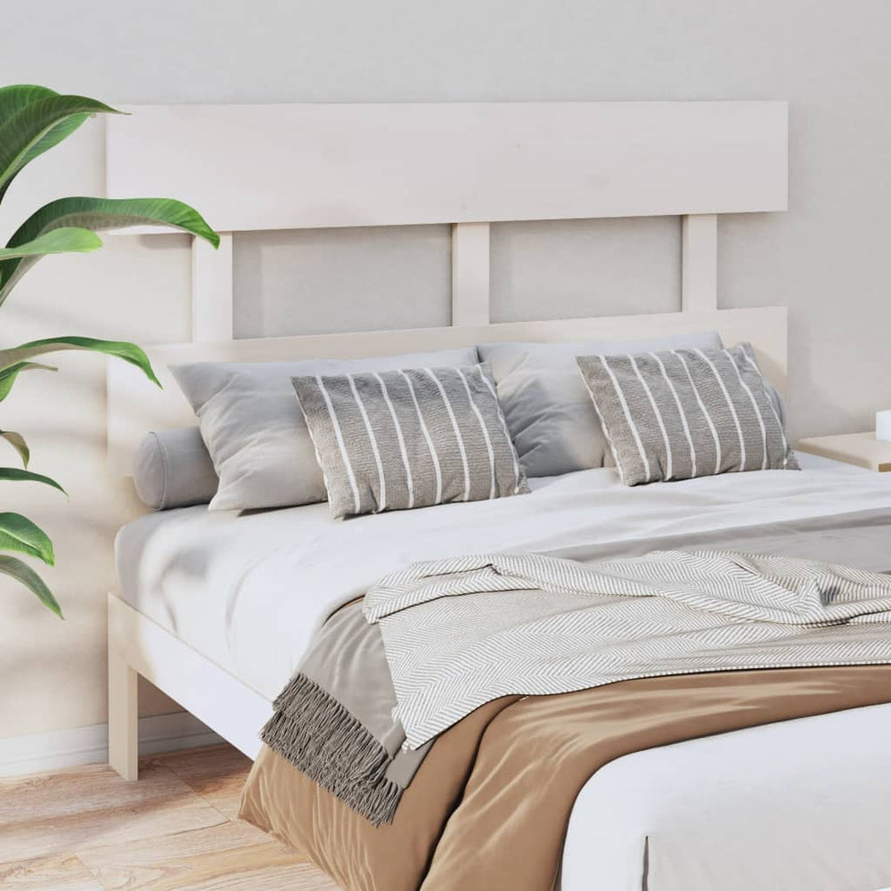 vidaXL Tête de lit blanc 124x3x81 cm Bois de pin massif