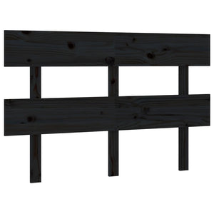 Schwarzes Kiefer Massivholz Kopfteil 124cm