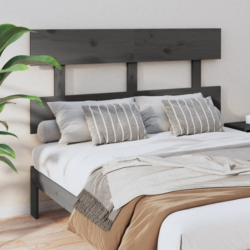 Graues Kiefer Massivholz Kopfteil 138cm