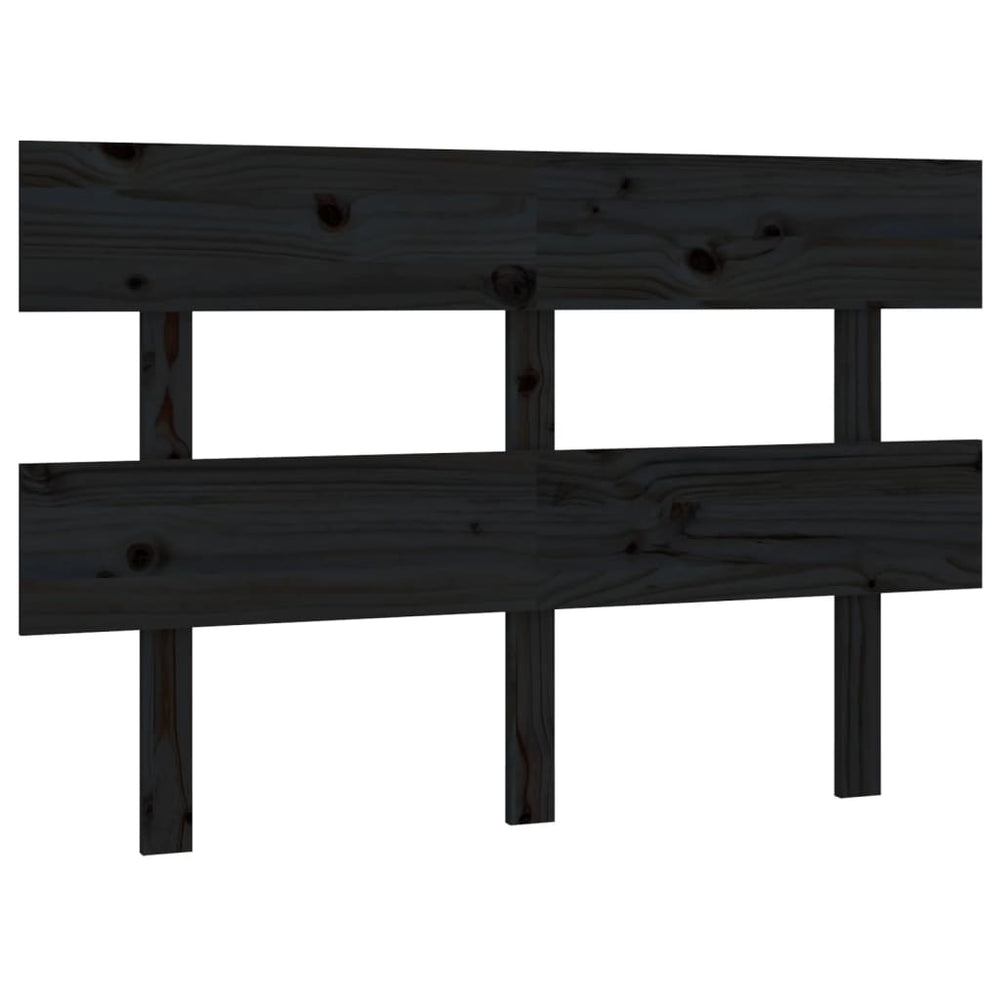 Schwarzes Kopfteil 138cm Kiefer Massivholz