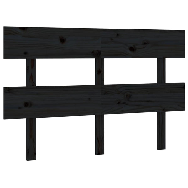 Schwarzes Kopfteil 138cm Kiefer Massivholz