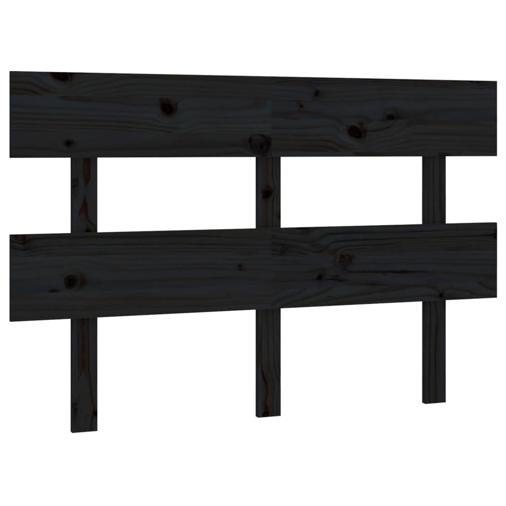 vidaXL Tête de lit Noir 144x3x81 cm Bois de pin massif