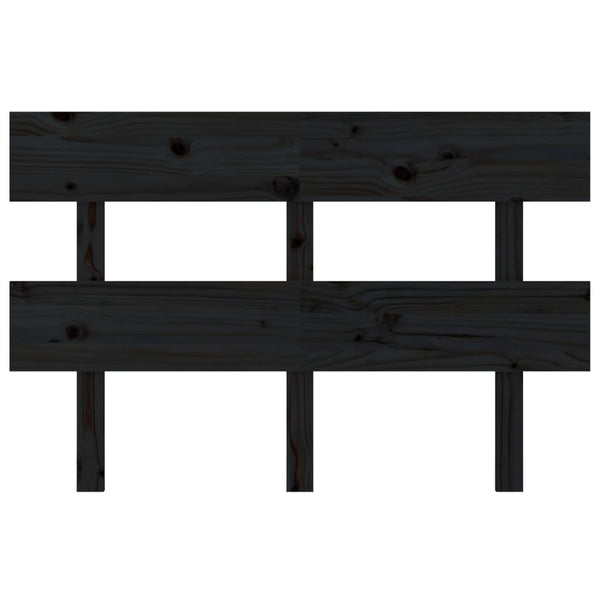 Schwarzes Kiefer Massivholz Kopfteil 144cm