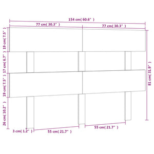 Massivholz Kopfteil Kiefer 154cm