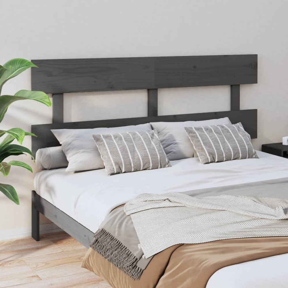 Graues Kiefer Massivholz Kopfteil 154cm