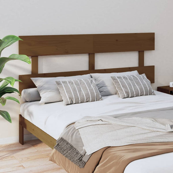 Honigbraunes Kiefer Massivholz Kopfteil 154cm