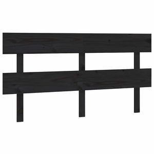 Schwarzes Kiefer Massivholz Kopfteil 154cm