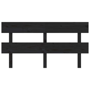 Schwarzes Kiefer Massivholz Kopfteil 154cm