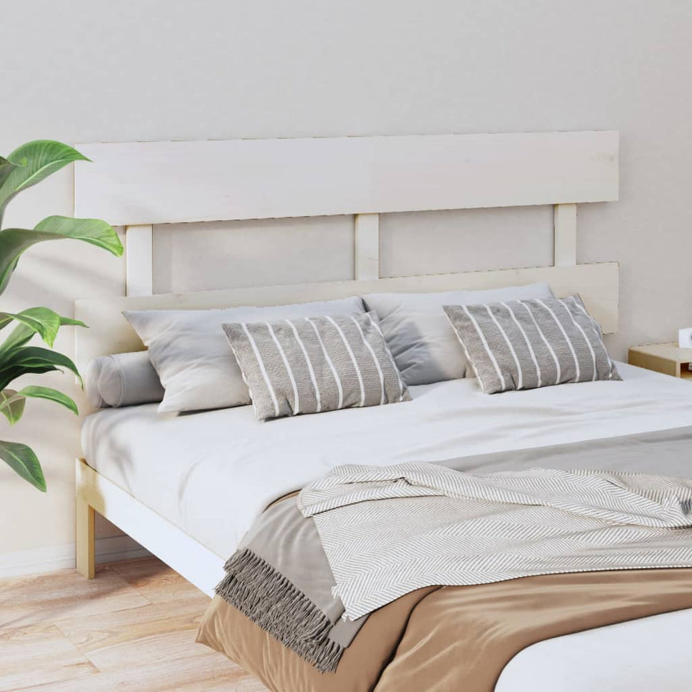 vidaXL Tête de lit Blanc 164x3x81 cm Pin massif
